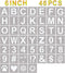 46 Pcs Letter Stencils Symbol Numbers Craft Stencils, Reusable Alphabet Templates Interlocking Stencil Kit for Painting on Wood, Wall, Fabric, Roc...