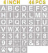 46 Pcs Letter Stencils Symbol Numbers Craft Stencils, Reusable Alphabet Templates Interlocking Stencil Kit for Painting on Wood, Wall, Fabric, Roc...