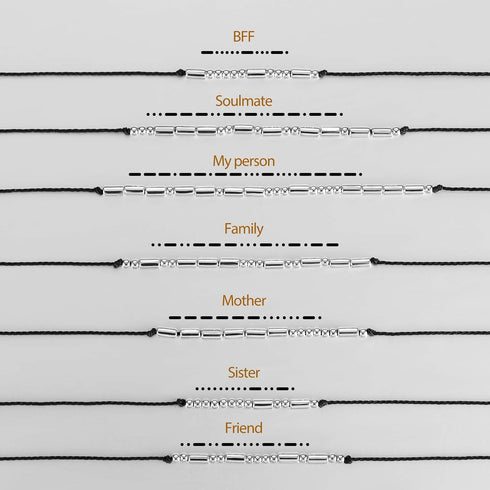 DIY Morse Code Bracelet Making Set, 800 Round Spacer Beads, 800 Long Tube Beads, 20 Morse Code Decoding Card and 2 Rolls 66 ft Waxed Polyester Twi...