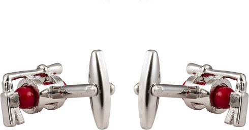 Knighthood Men's Red Fire Extinguisher Shape Cufflinks Red Shirt Cuff Links Business, Wedding Gifts with Gift Box...