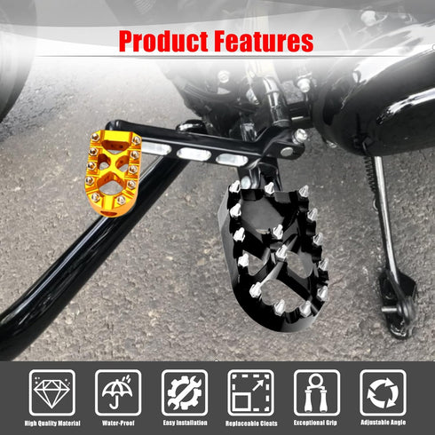 Goldfire MX Chopper Bobber Style Shift Lever Foot Peg, Anti-Skid Gear Knurled Motorcycle Shifter Peg For HD Touring Softail Sportster Dyna Street ...