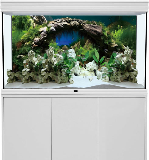 AWERT 24x12 inches Arch Stone Aquarium Background River Bed & Lake Aquarium Vinyl Background Aquatic Plant Fish Tank Background...