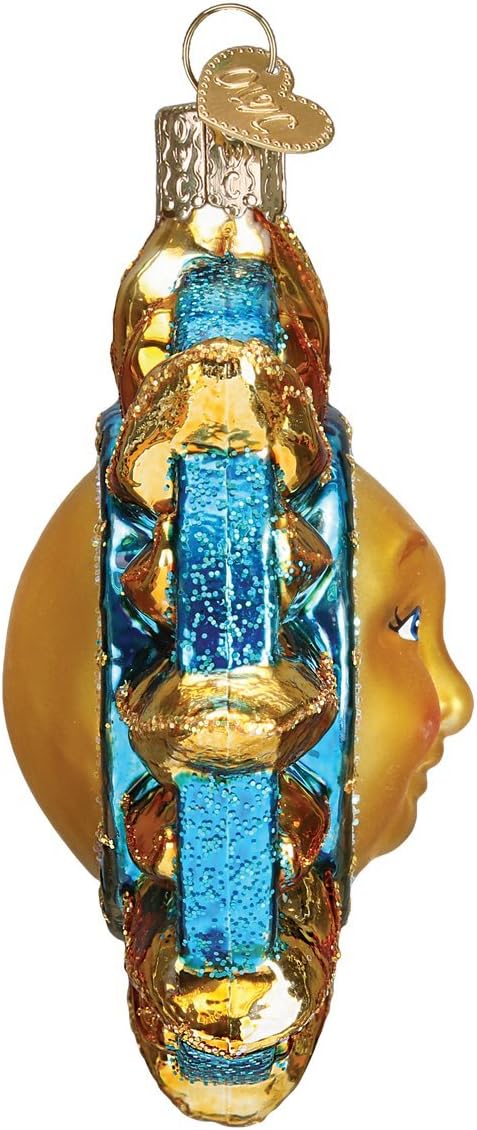 Old World Christmas Ornaments: Outer Space Gifts Glass Blown Ornaments for Christmas Tree, Fanciful Sun, 22034...