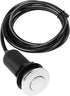 Air Activated Switch Button with Air Hose, Sink Top Stainless Steel Polished Push Button for Food Waste Garbage Disposal Part (LONG, 2.5 Inch)...
