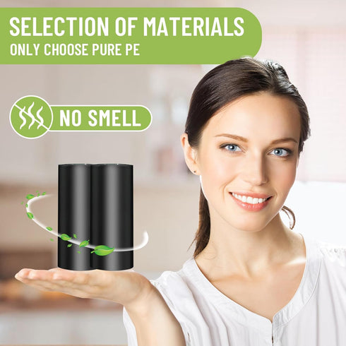 Black Small Trash Bags 4 Gallon, 100 Count Small Garbage Bags Bathroom Trash Bags Black Trash Bags Trash Can Liners Mini Trash Bags Trash Bags Uns...
