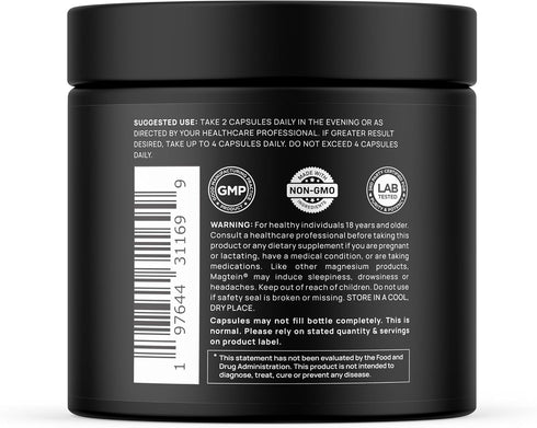 ELMNT Triple Sleep Magnesium Threonate w. Apigenin, Theanine & Magtein Magnesium L-Threonate - Highest Absorption Magnesium Supplement Capsules Na...