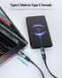 USB C Adapter, 2Pack 100W USB C Female to USB C Male Extension Adapter Type C Power Meter Tester with Digital Display for iPad Pro iPhone 15 Pro M...
