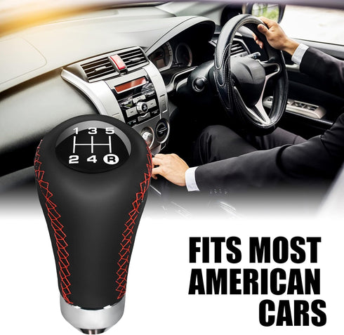 Universal Shift Knob 5 Speed Manual Gearbox Shift Knobs Fit for Most Car Transport Vehicles?Red Line?...