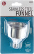 SE Stainless Steel Funnel for Flasks, Small Metal Funnel for Filling Drinking Liquor Flask, Transferring Oil, Juice, Milk, Attached Screw-On Cap...