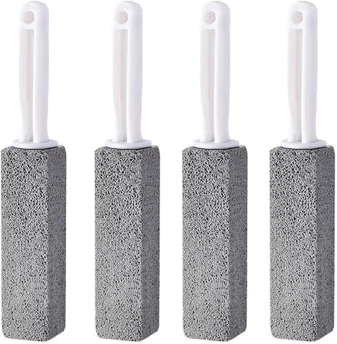 4 Pack Toilet Bowl Clean Brush with Handle,Powerfully Cleans Away Limescale Stain,Hard Water Rings, Calcium Buildup,Iron and Rust. for Cleaning To...