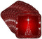 3dRose Silver Star Christmas Tree with Holiday Red Background - Soft Coasters, Set of 8 (CST_164753_2)...