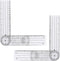 2Pcs Clear Plastic Goniometer Quick Angle Protractor Angle Finder Angle Ruler Can Rotate 360 Degree 7'' Arms Measuring Tool for School Office Meas...