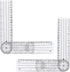 2Pcs Clear Plastic Goniometer Quick Angle Protractor Angle Finder Angle Ruler Can Rotate 360 Degree 7'' Arms Measuring Tool for School Office Meas...