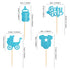 36 Pack Baby Shower Cupcake Toppers Boy Baby Cupcake Toppers Baby Shower Cake Cupcake Toppers Picks for Birthday Boy Party Decorations...