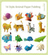 MIREONETRY Origami Kit for Kids Ages 6+,16 Style 3D Animal Origami Paper Kit,Easy Origami Paper Art for Beginners Kids Adults,Gifts for Boys&Girls...