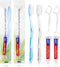 30 pcs Disposable Toothbrushes with Toothpaste Floss Individually Wrapped, 2 Color Disposable Toothbrush, 10g Toothpaste, Dental Floss Pick, Bulk ...