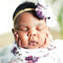 Baby Swaddle Blanket Newborn Girl Swaddle and Headband Set Purple Flowers Floral Print Wrap Shower Gift...