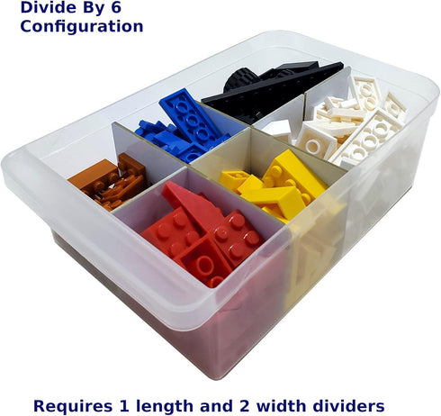 IRIS USA Compatible Configurable Large Drawer Dividers for Plastic Storage Craft Cabinets (4X Length + 4X Width Pieces)...