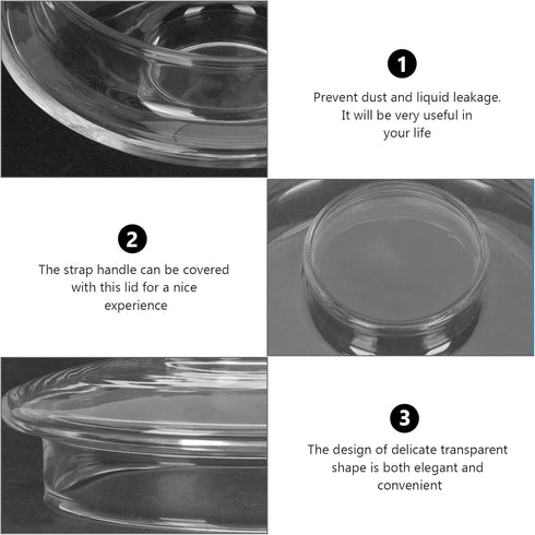 Luxshiny 2pcs Glass Teapot Replacement Lids:Tea Cup Covers, Teapot Covers, Teapot Lid Replacement, Clear Tea Kettle Lids Lids, Glass Teapot Access...
