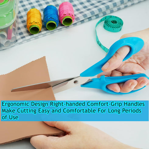 Scissors,Office Scissors All Purpose Ergonomic Design Comfort-Grip Handles Sharp Scissors For Office Home Craft Sewing Fabric Supplies School Stud...