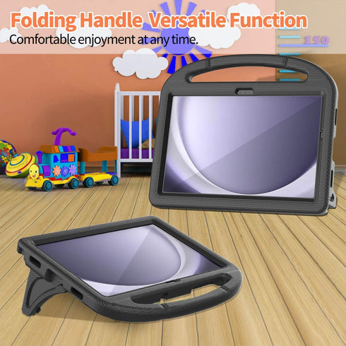 Kids Case for Samsung Galaxy Tab A9 Plus 11 Inch 2023 (SM-X210/X216/X218), with Built-in Screen Protector, Shockproof Handle Stand Protective Cove...