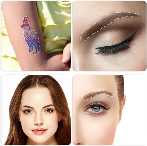 Skin Marker Eyebrow Tattoo Marker Position Outline Pen 3 Pcs, Waterproof Eyebrows Pencil Tattoo Makeup And Microblading Supplies, White Brow Marki...