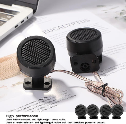 4 Pcs 500W Dome Tweeters Car Speaker, TP-006A High Power Stereo Car Tweeter Mini Dome Tweeter Speakers Surface Mounting on Car Truck and Boat......