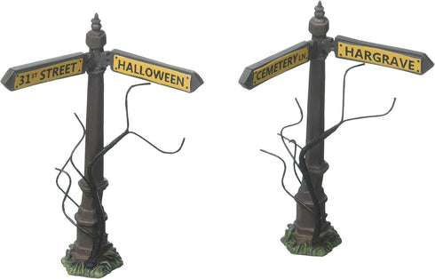 Department 56 Halloween Village Collections Creepy Street Signs Accessory Figurine, Multicolor (6001741)...