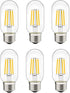 LED Tubular Bulb 4W,E26 Clear Edison Bulb,40W Equivalent 400 Lumens, Antique Edison Style LED Filament Light Bulbs,2700K Warm White Non Dimmable P...