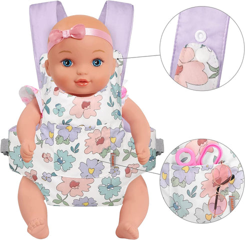 GAGAKU Baby Doll Carrier for Kids Stuffed Animal Carrier Reborn Baby Carrier with Adjustable Straps for American Girl Doll Bitty Baby Doll Accesso...