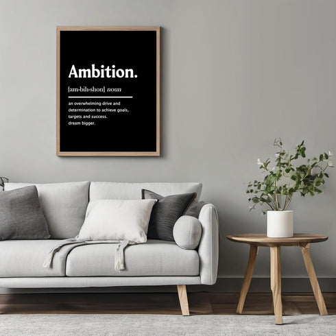 Posterizer 1 pcs-Meaning Of Ambition-Dream Bigger-Motivational & Inspirational Art-Gift for Entrepreneurs-Decor for Home & Office- unframed wall a...