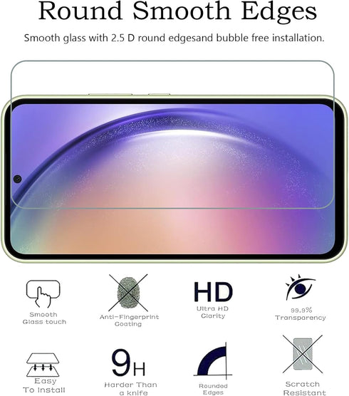 3Pack for Samsung Galaxy A54 5G Screen Protector Tempered Glass Protective film 9H Hardness HD Clarity Anti-Scratch Bubble Free......