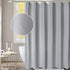 AooHome 75 Inch Long Shower Curtain, Durable Polyester 72" Width Bathroom Curtain Waffle Weave Plaid Design with Hooks, Weighted Bottom, Heavy Dut...