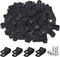 Glarks 120Pcs 1/4 Inch Black Nylon Screw Mounting R-Type Cable Clip Wire Clamp with 120Pcs Screws for Wire, Cable, Conduit and Cable Conduit Kit (...