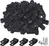 Glarks 120Pcs 1/4 Inch Black Nylon Screw Mounting R-Type Cable Clip Wire Clamp with 120Pcs Screws for Wire, Cable, Conduit and Cable Conduit Kit (...