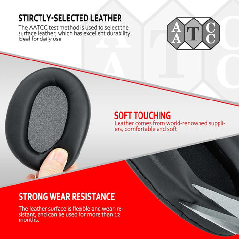 Krone Kalpasmos Replacement Earpads for Sony WH-CH720N, Compatible with Sony WHCH720 WHCH720N Headphone, Protein Leather Memory Foam Replacement E...