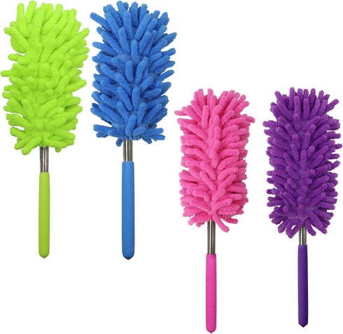 zdyCGTime Microfiber Retractable Cleaning Dust Extendable Pole, Washable Cleaning Dusters Used for Cleaning Supplies for Office, Car, Window, Furn...