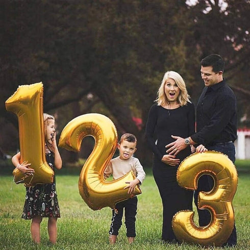 Lovoir 40 Inch Large Gold Number 2 Balloon Extra Big Size Jumbo Digit Mylar Foil Helium Balloons for Birthday Party Celebration Decorations Gradua...