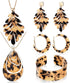 Fiada 5 Pcs Acrylic Leopard Jewelry for Women Resin Boho Earrings Necklace Cheetah Bohemian Jewelry for Woman Girls...
