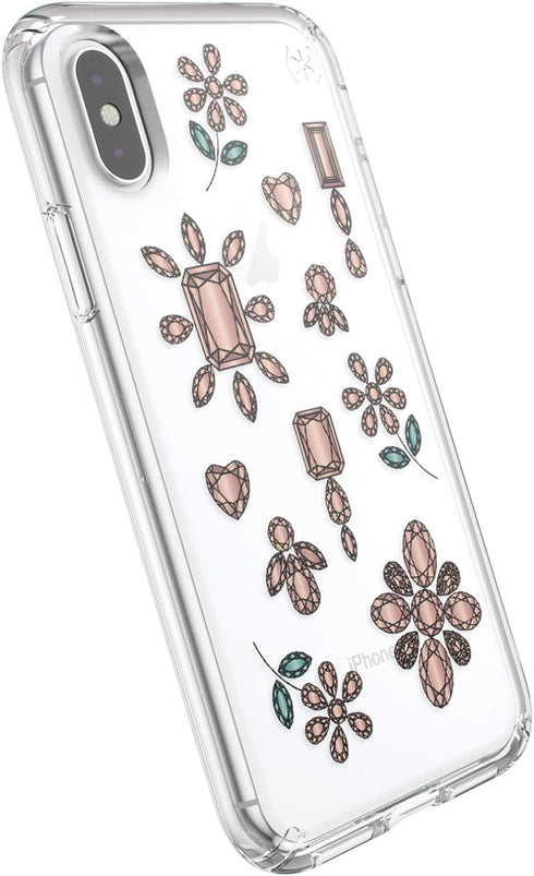 Speck Products Presidio Clear + Print iPhone Xs/iPhone X Case, DancingDiamonds Peach Gold/Clear...