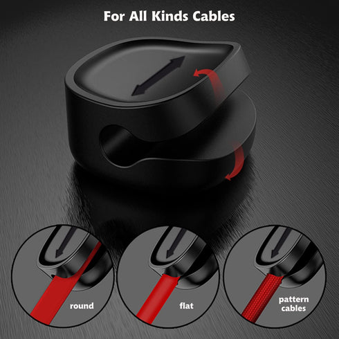 DRM Cable Clips Organizer Magnetic Cable Management Clips Cord Organizer Self Adhesive Sticky for All Wires, Desk Wall Desktop Cord Office Home US...