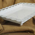2Pcs Rectangle Iron Cupcake Serving Tray Fruit Dessert Plates for Party Anniversary Wedding Christmas Baby Shower (White)...