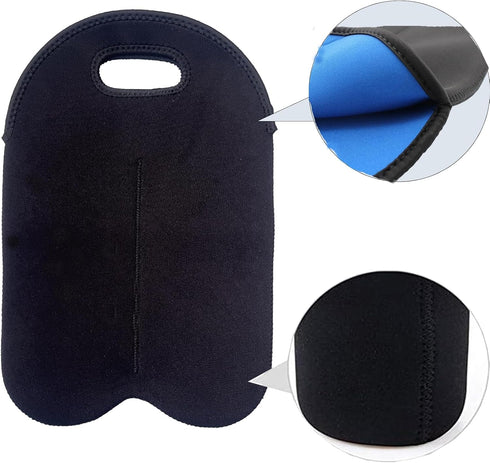 2 Bottle Wine Carrier Tote Bag for 750ML Wine Bottles, Neoprene Wine Bottle Travel Protector Bags, Reusable Insulated Wine Bag Tote Gift Bags for ...