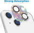for iPhone 13 & iPhone 13 Mini Camera Lens Protector, Bling 3D Rhinestone Sparkle Diamond 9H Tempered Glass Camera Cover Shockproof Lens Cover...