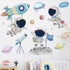 Astronaut Wall Stickers, DILIBRA Planet Space Walk Spaceship DIY Art Vinyl Removable Murals Wall Decals, Cartoon Spaceman Cosmonaut Art Decoration...