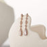SWEETV Long Pear-Shaped Rose Gold Wedding Birdal Earrings for Brides, Bridesmaids, Crystal Chandelier Dangle Drop Earrings for Women Prom...