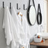 KIBAGA Stylish Bathroom Towel Hooks for Wall Mount Set of 4 - Beautiful, Sturdy & Easy to Install Metal Wall Hangers - Space Saving Matte Black To...