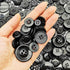 Esoca 650Pcs Black Craft Buttons Mixed Black Buttons for Crafts Art Buttons for Arts, DIY Crafts, Christmas Decoration...