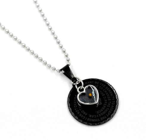 Uloveido Bible Verse Medal Necklace Prayer Necklace with Mustard Seed Gold Stainless Steel Praying Hands Coin Medal Pendant...