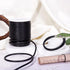 Pandahall 16.4 Yards/Roll 4mm PVC Tubuing Rubber Cord Solid Rubber Tube Cord with White Plastic Spool (Black)...